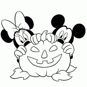 Halloween Mickey Mouse Coloring Pages Printable for Free Download