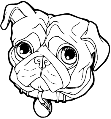 Pug Coloring Pages Printable for Free Download