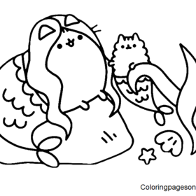 Pusheen Coloring Pages Printable for Free Download