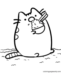 Pusheen Coloring Pages Printable for Free Download