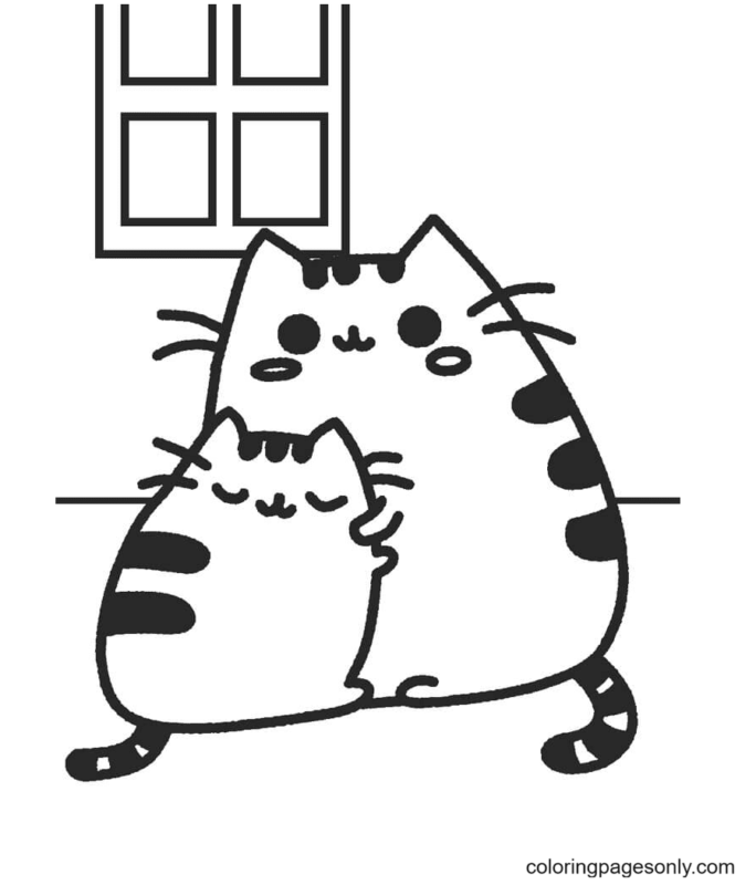 Pusheen Coloring Pages Printable for Free Download