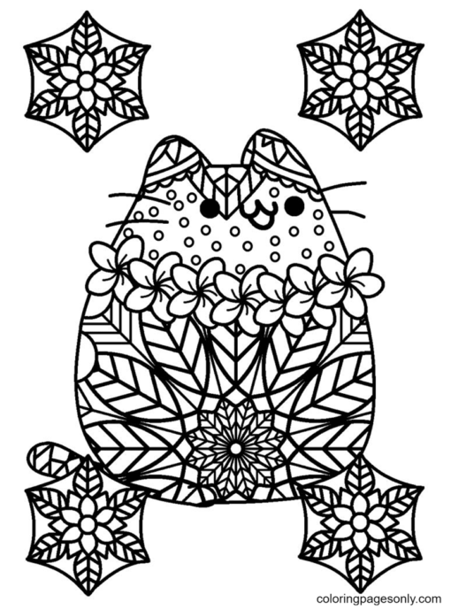 Pusheen Coloring Pages Printable for Free Download