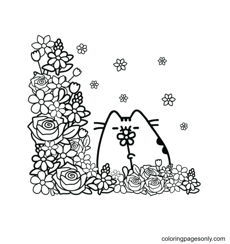 Pusheen Coloring Pages Printable for Free Download