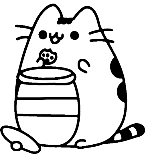 Pusheen Coloring Pages Printable for Free Download