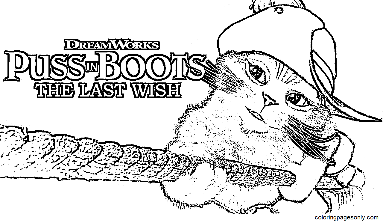 Puss in Boots Coloring Pages Printable for Free Download