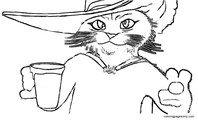 Puss in Boots Coloring Pages Printable for Free Download