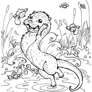 Otter Coloring Book: A Cute Adult Coloring Books for Otter Owner, Best Gift  for