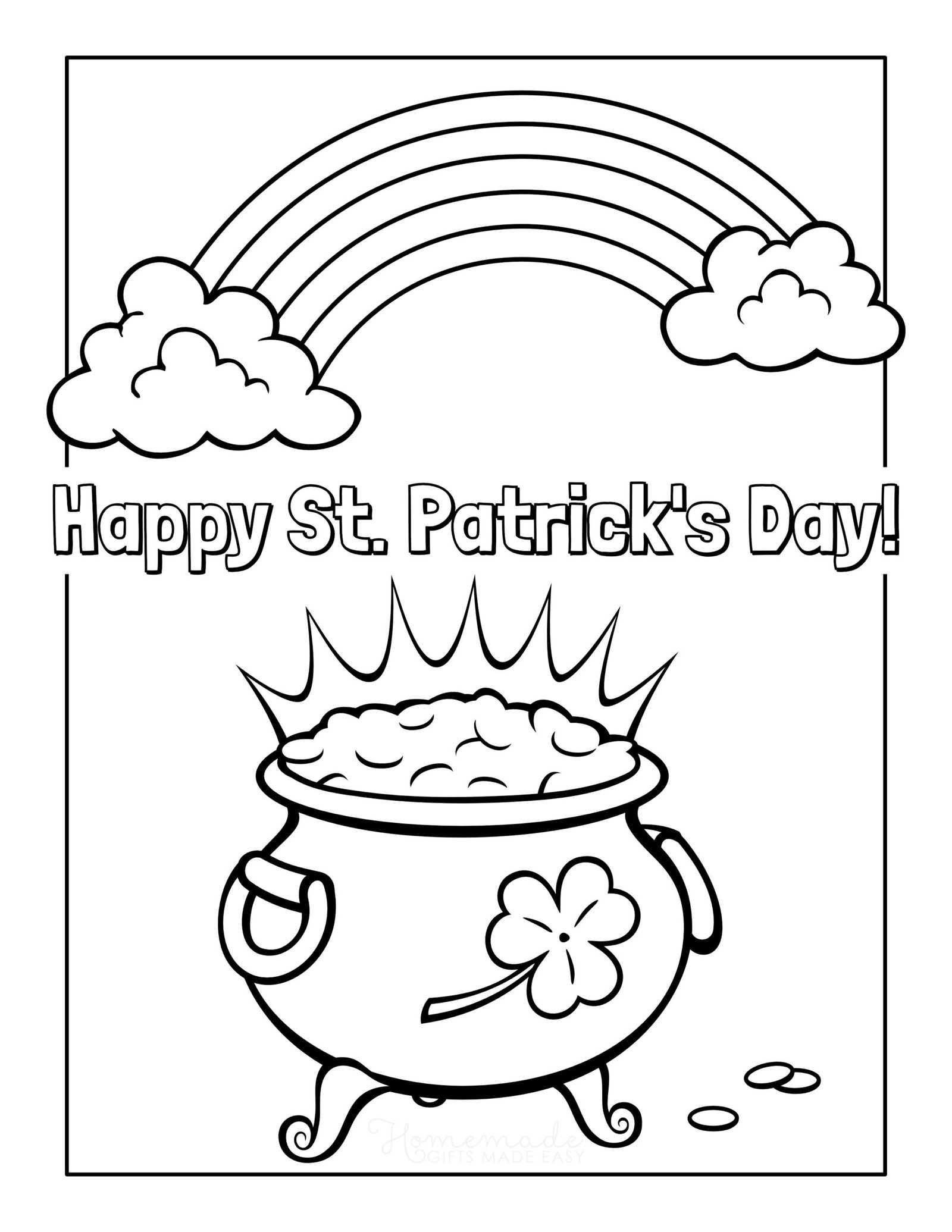 Happy St. Patricks Day Coloring Pages Printable for Free Download
