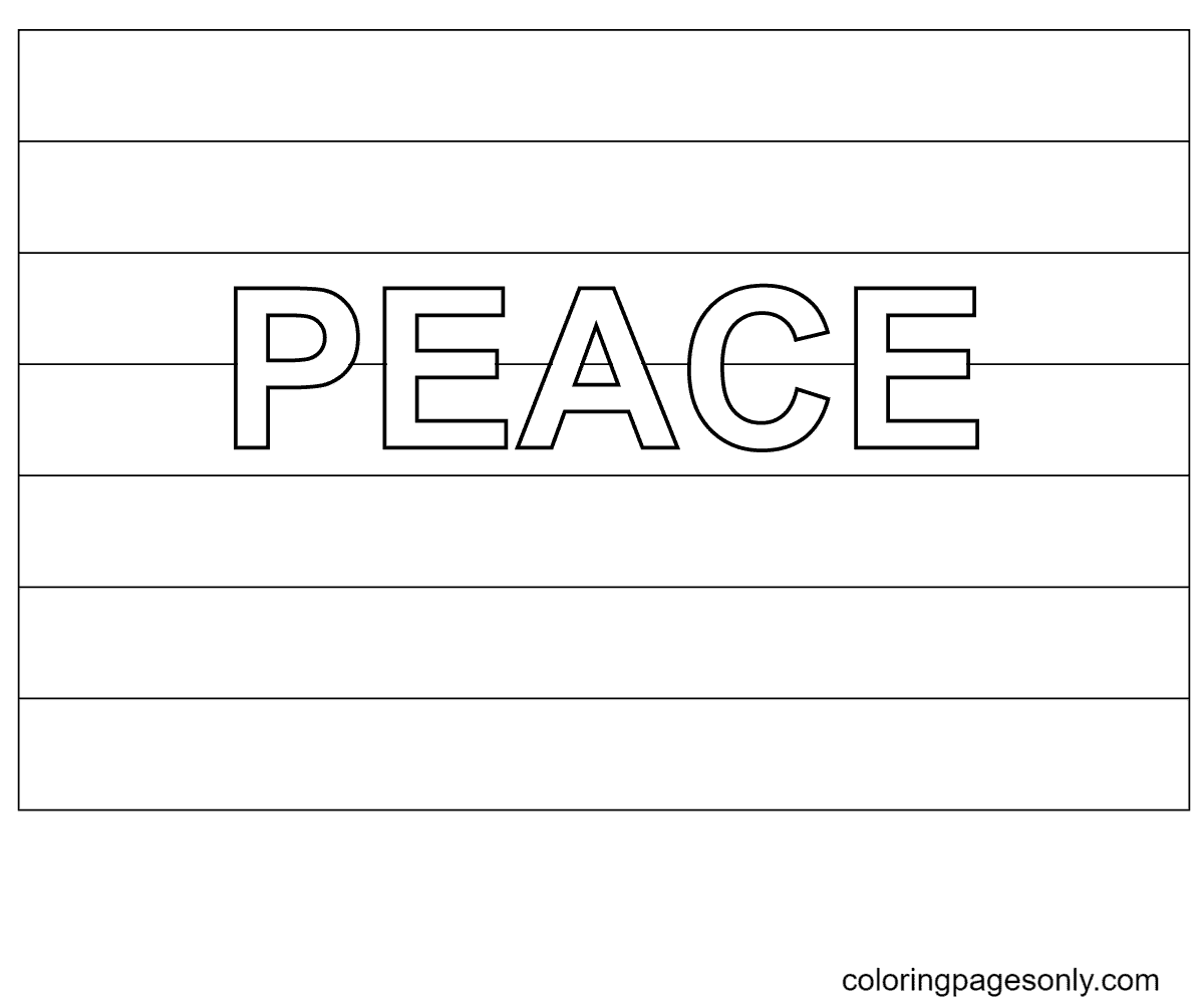 the word peace coloring pages