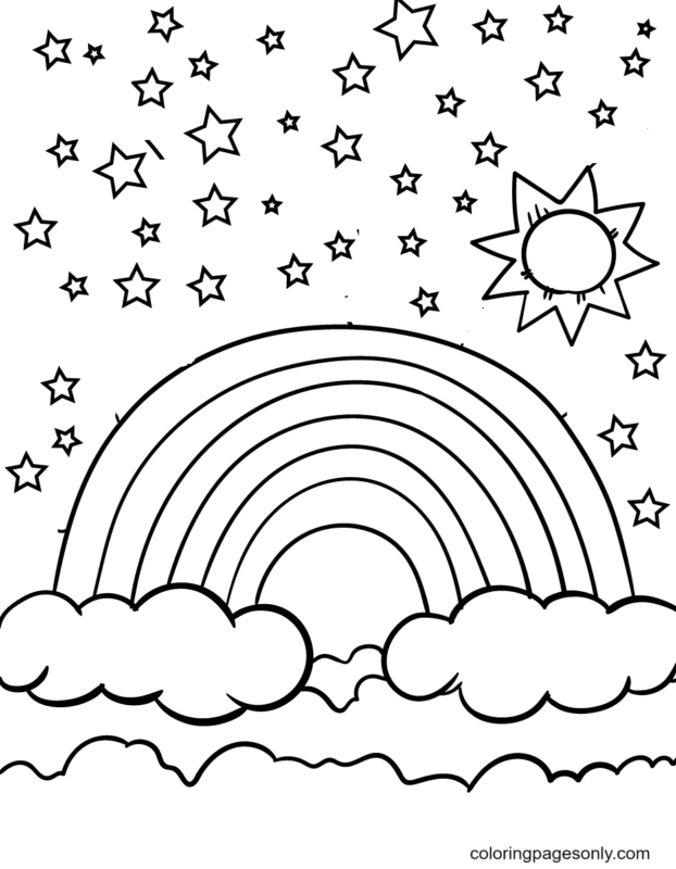 Rainbow Coloring Pages Printable for Free Download