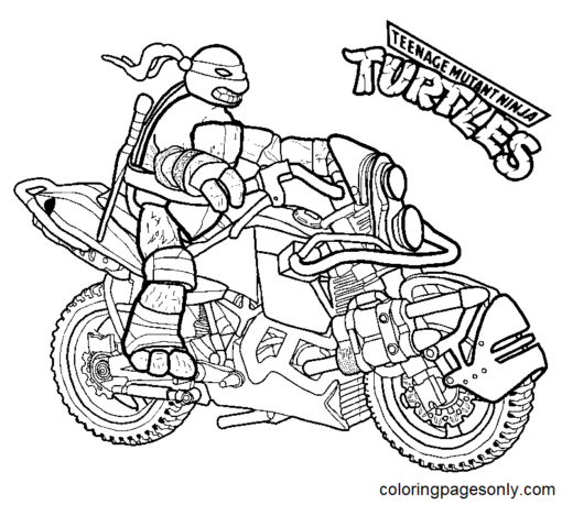 Ninja Turtles Coloring Pages Printable for Free Download