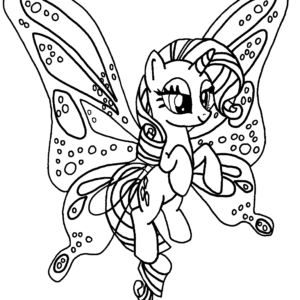 rarity with wings coloring pages