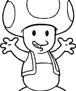 Toad Mario Coloring Pages Printable For Free Download