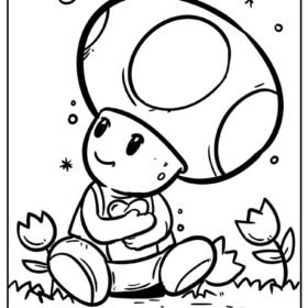 Toad Mario Coloring Pages Printable for Free Download