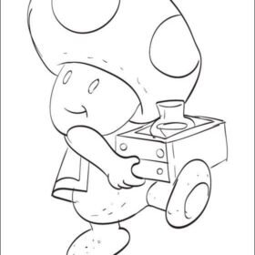 Toad Mario Coloring Pages Printable for Free Download