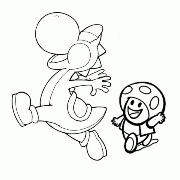 Toad Mario Coloring Pages Printable For Free Download 