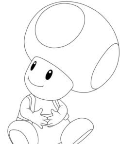 Toad Mario Coloring Pages Printable for Free Download