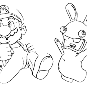 rayman raving rabbids coloring pages