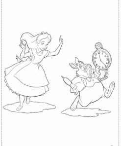 Alice In Wonderland Coloring Pages Printable for Free Download
