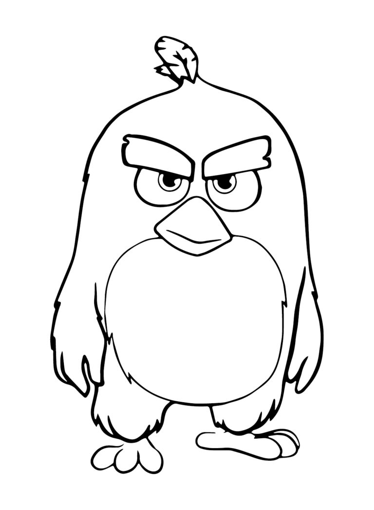 Red (Angry Bird) Coloring Pages Printable for Free Download