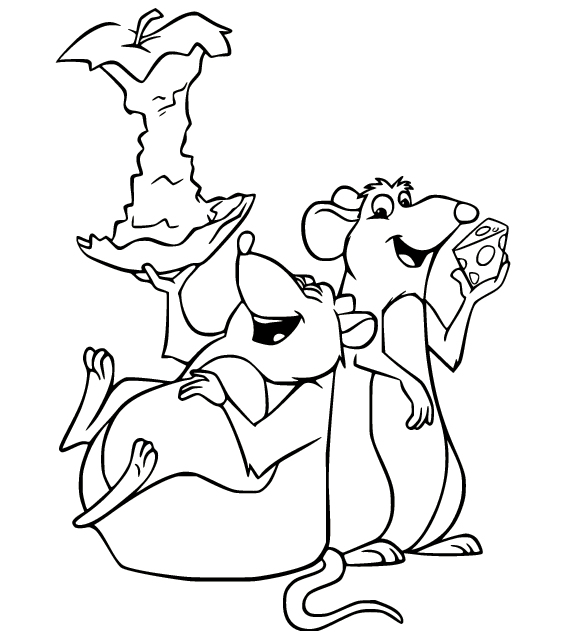 remy coloring page easy ratatouille