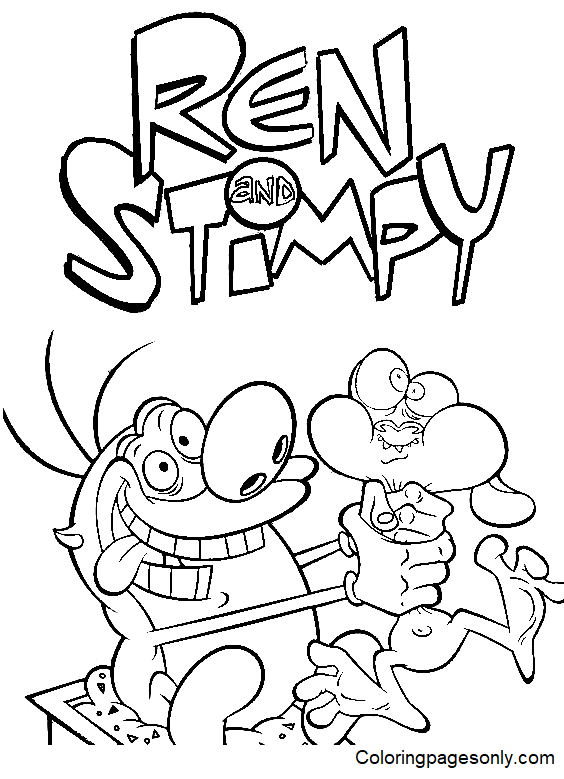 Ren and Stimpy Coloring Pages Printable for Free Download