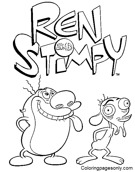 Ren and Stimpy Coloring Pages Printable for Free Download