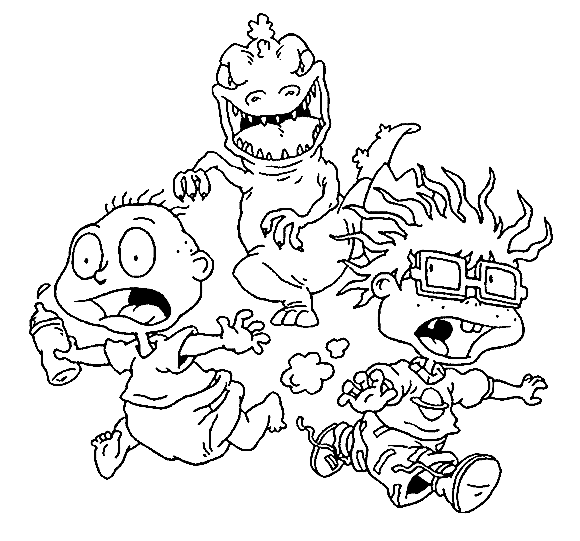 rugrats chuckie coloring pages