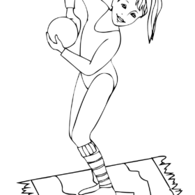 Gymnastics Coloring Pages Printable for Free Download