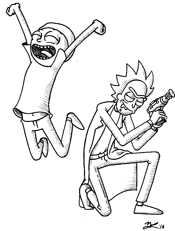 Rick and Morty Coloring Pages Printable for Free Download