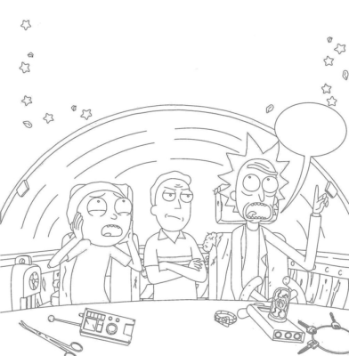 Rick and Morty Coloring Pages Printable for Free Download