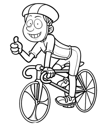 Cycling Coloring Pages Printable for Free Download