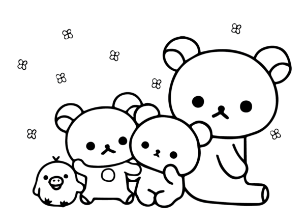 Rilakkuma Coloring Pages Printable for Free Download