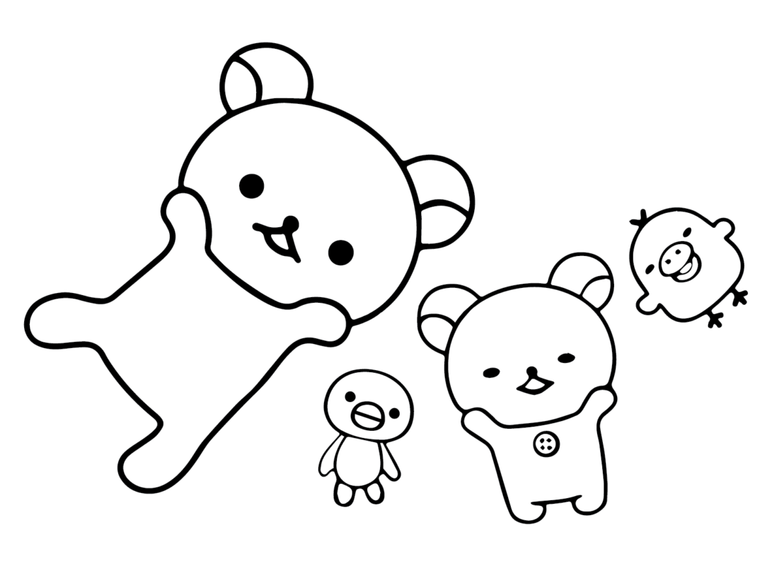 Rilakkuma Coloring Pages Printable for Free Download