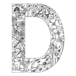 the letter d coloring pages