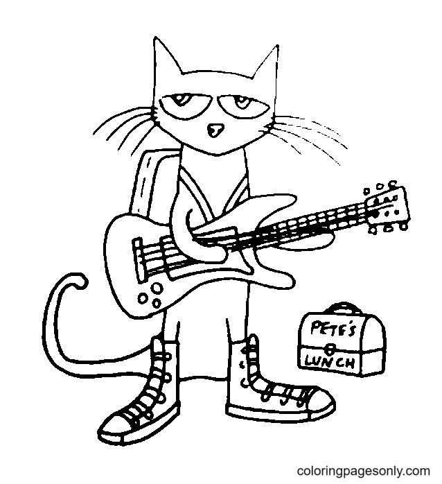 Pete The Cat Coloring Pages Printable for Free Download