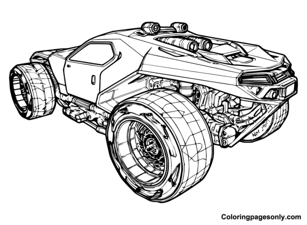 Rocket League Coloring Pages Printable for Free Download