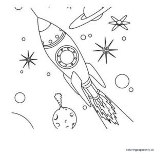 Rocket Coloring Page  Free Homeschool Deals ©