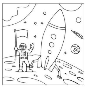 Rocket Coloring Page  Free Homeschool Deals ©