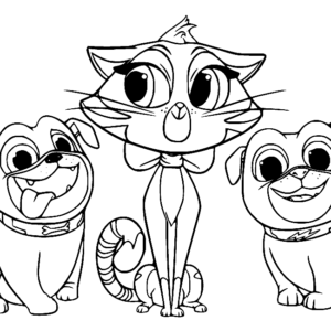 coloring pages puppy dog pals