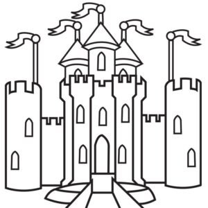 disneyland castle coloring page