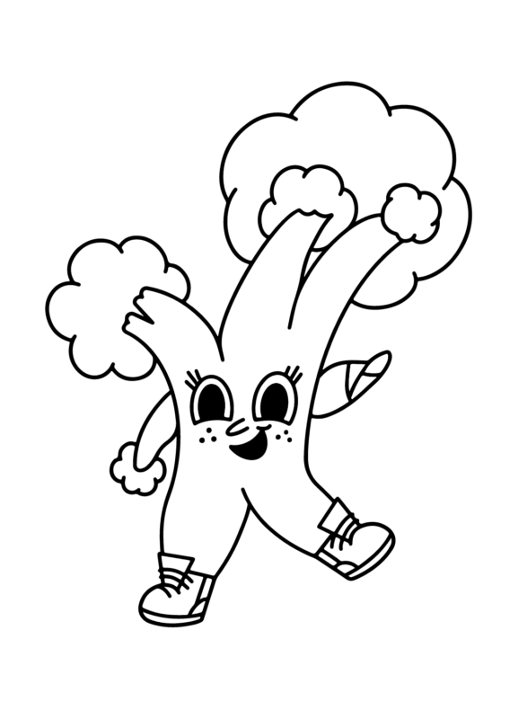 Broccoli Coloring Pages Printable for Free Download