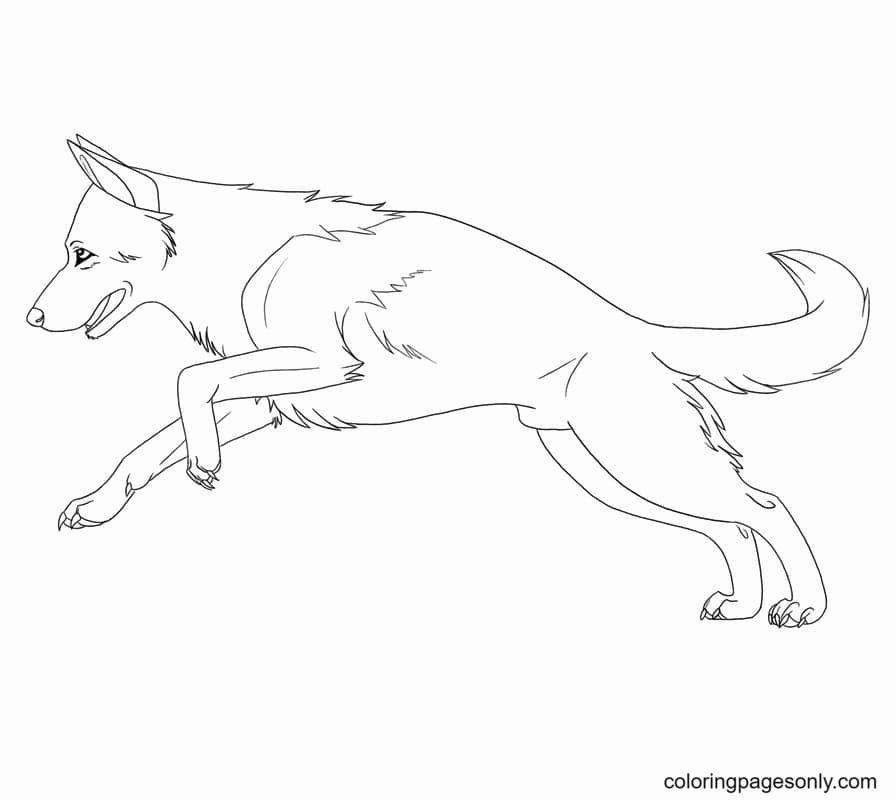 German Shepherd Coloring Pages Printable for Free Download