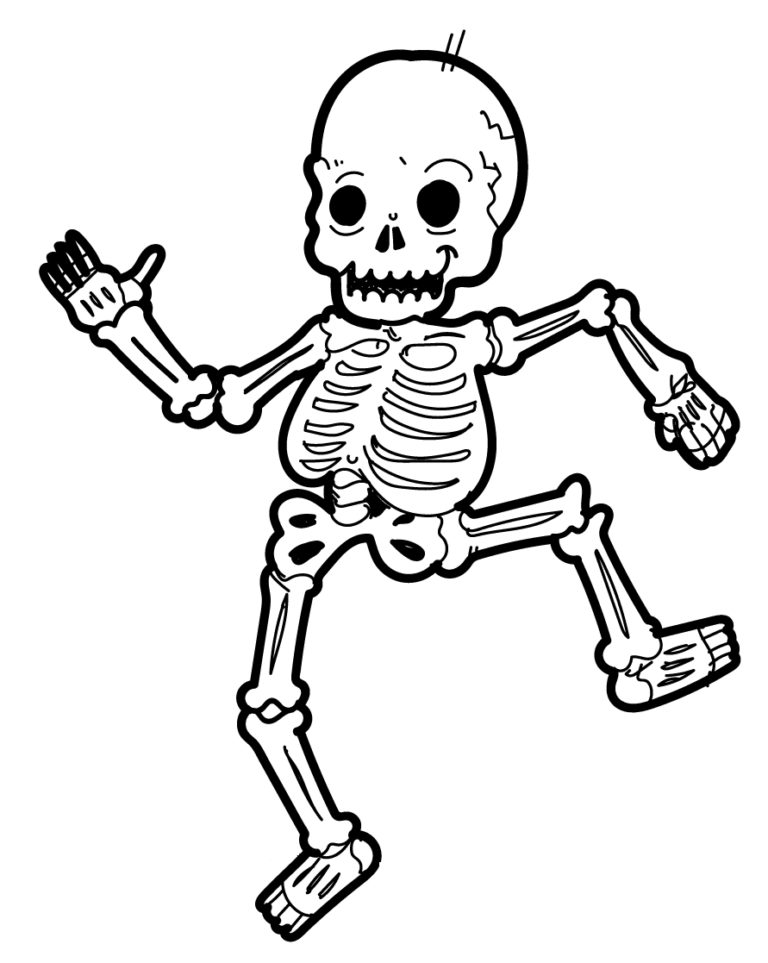 Skeleton Coloring Pages Printable for Free Download