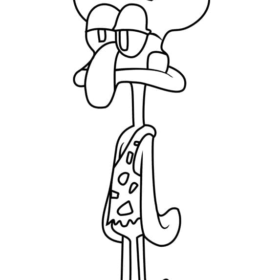 Squidward Tentacles Coloring Pages Printable for Free Download