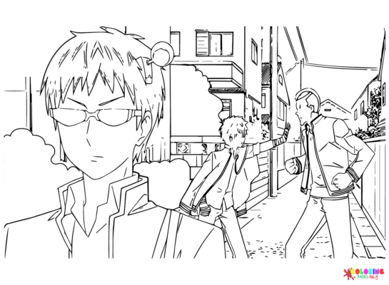 Saiki K Coloring Pages Printable for Free Download