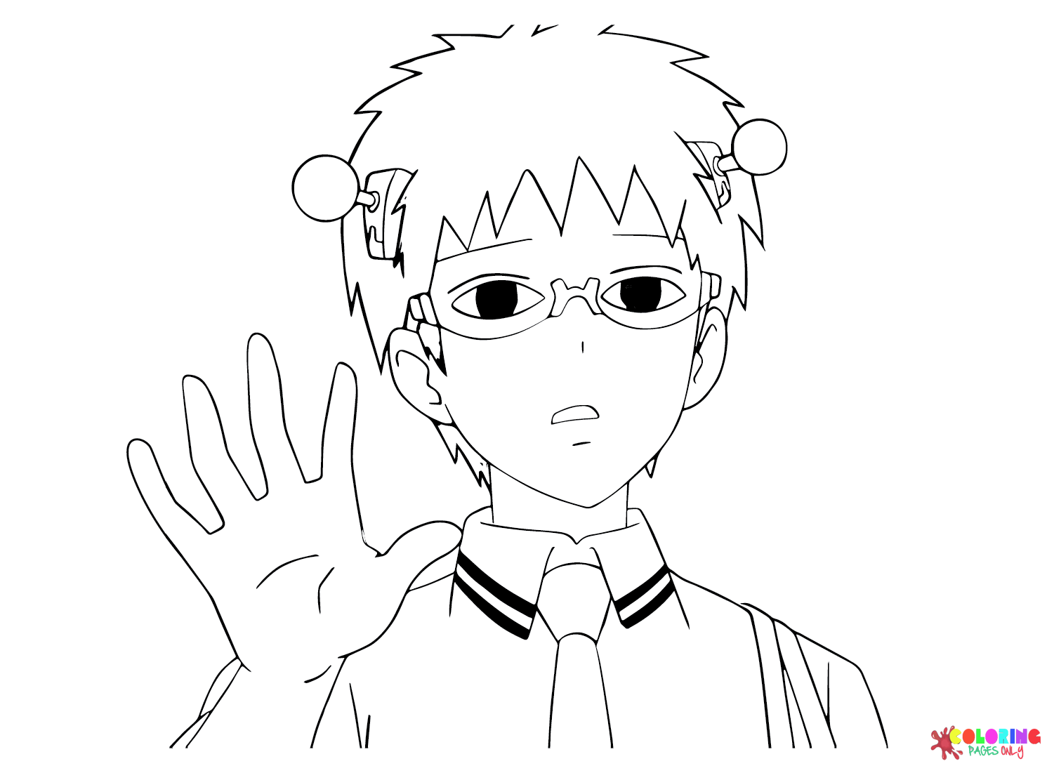 Saiki K Coloring Pages Printable for Free Download