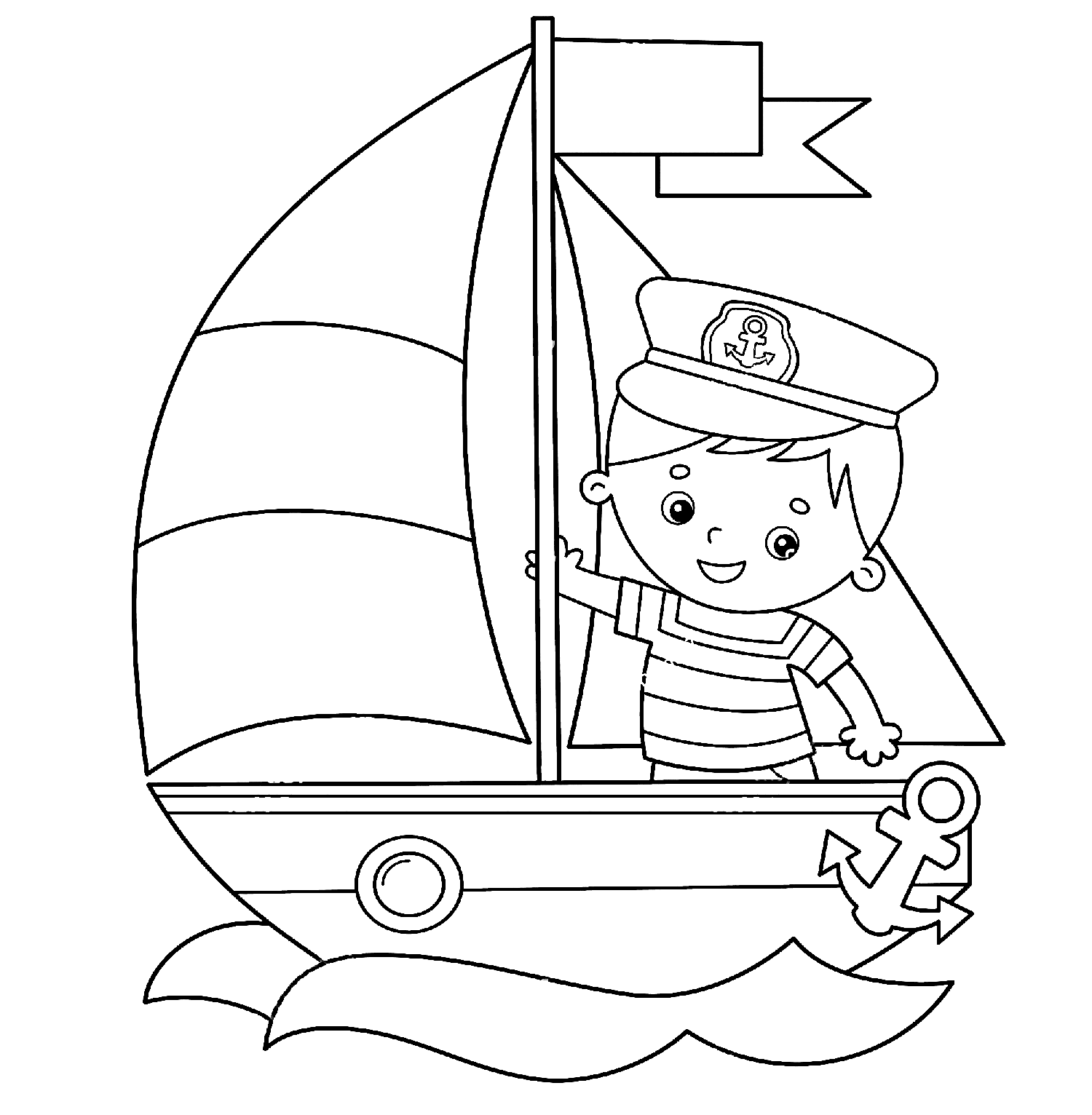 Boat Coloring Pages Printable for Free Download