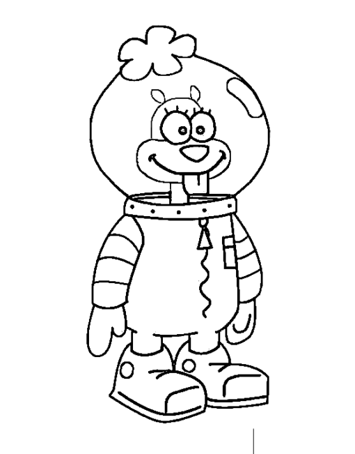 Sandy Cheeks Coloring Pages Printable for Free Download