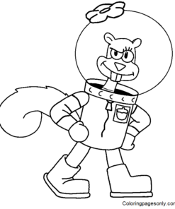 Sandy Cheeks Coloring Pages Printable for Free Download